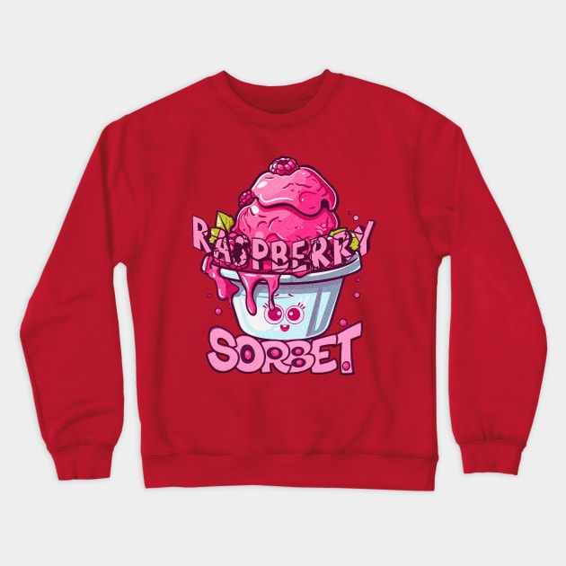 raspberry sorbet lover cute pink Crewneck Sweatshirt by nowsadmahi